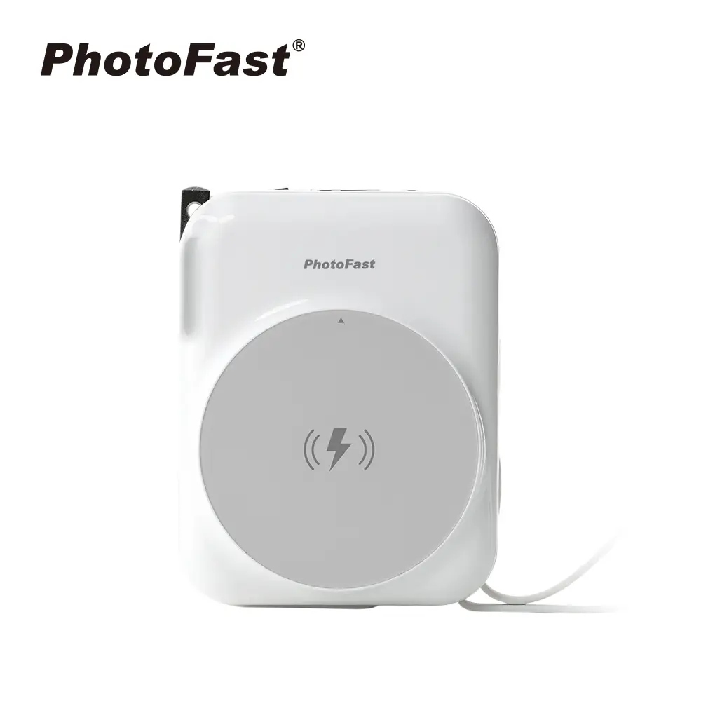 【Photofast】Qi2 AllDay磁吸無線充電行動電源 10000mAh (Apple Watch/Magsafe)-CL線,白色