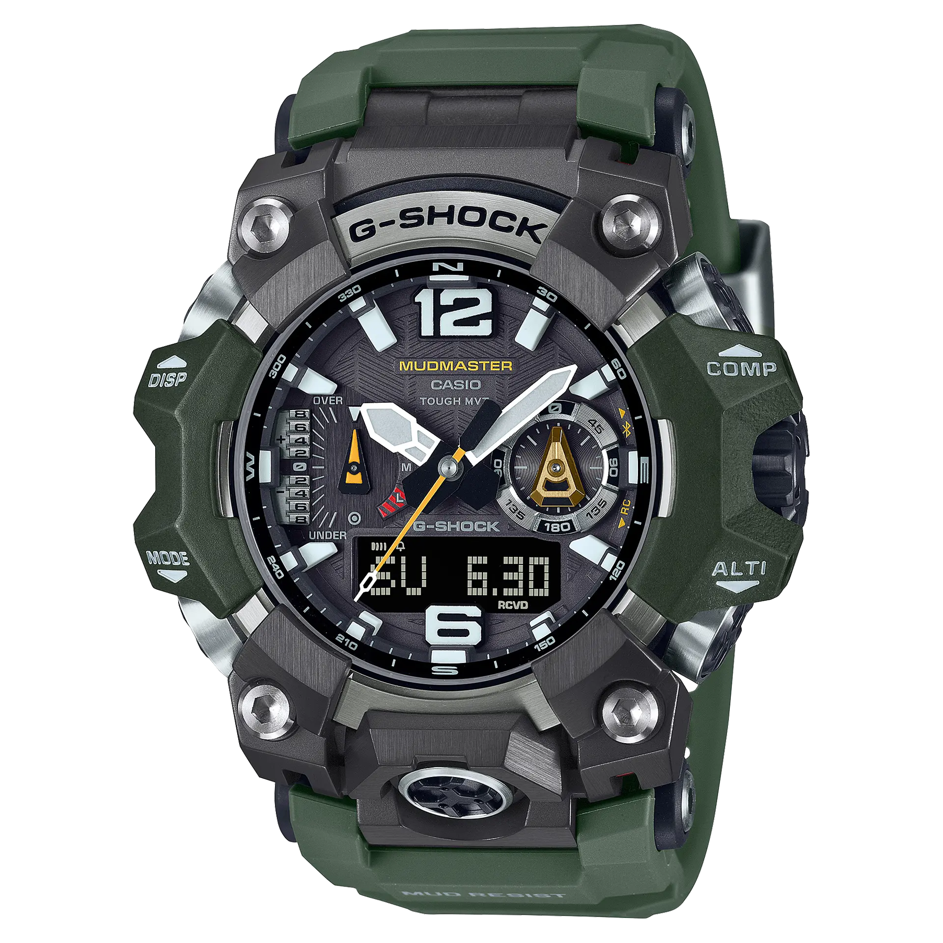 【CASIO 卡西歐】G-SHOCK MUDMASTER 太陽能 藍芽 多功能腕錶(GWG-B1000-3A)