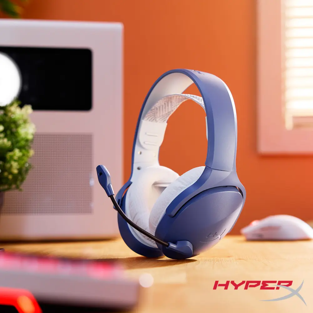 【HyperX】Cloud Jet 輕量版 颶風無線雙模電競耳機 藍色-藍色