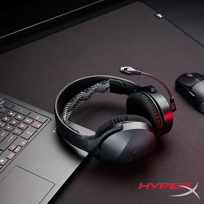 【HyperX】Cloud Jet 輕量版 颶風無線雙模電競耳機 黑色-黑色