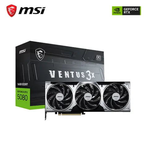微星 RTX 5080 16G VENTUS 3X OC (三風扇/註冊四年保/長30.3cm)