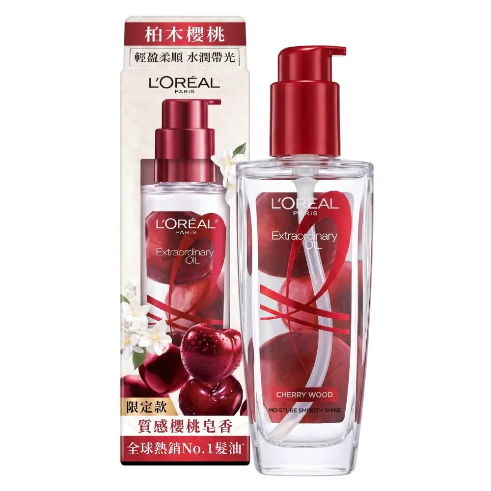 單入【LOREAL PARIS 巴黎萊雅】金緻護髮精油 暖木裸香/柏木櫻桃/玫瑰精華 100ml公司貨-柏木櫻桃