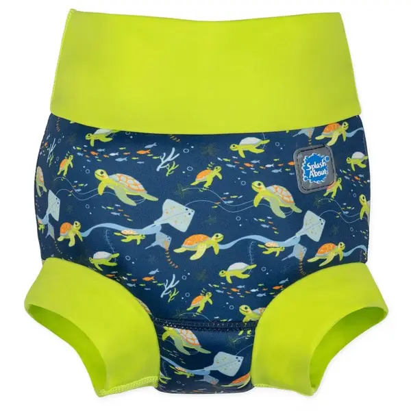 【Splash About 潑寶】銀離子3D雙層游泳尿布褲 - 海龜潮灣#M (6-11kg)-M (6-11kg)