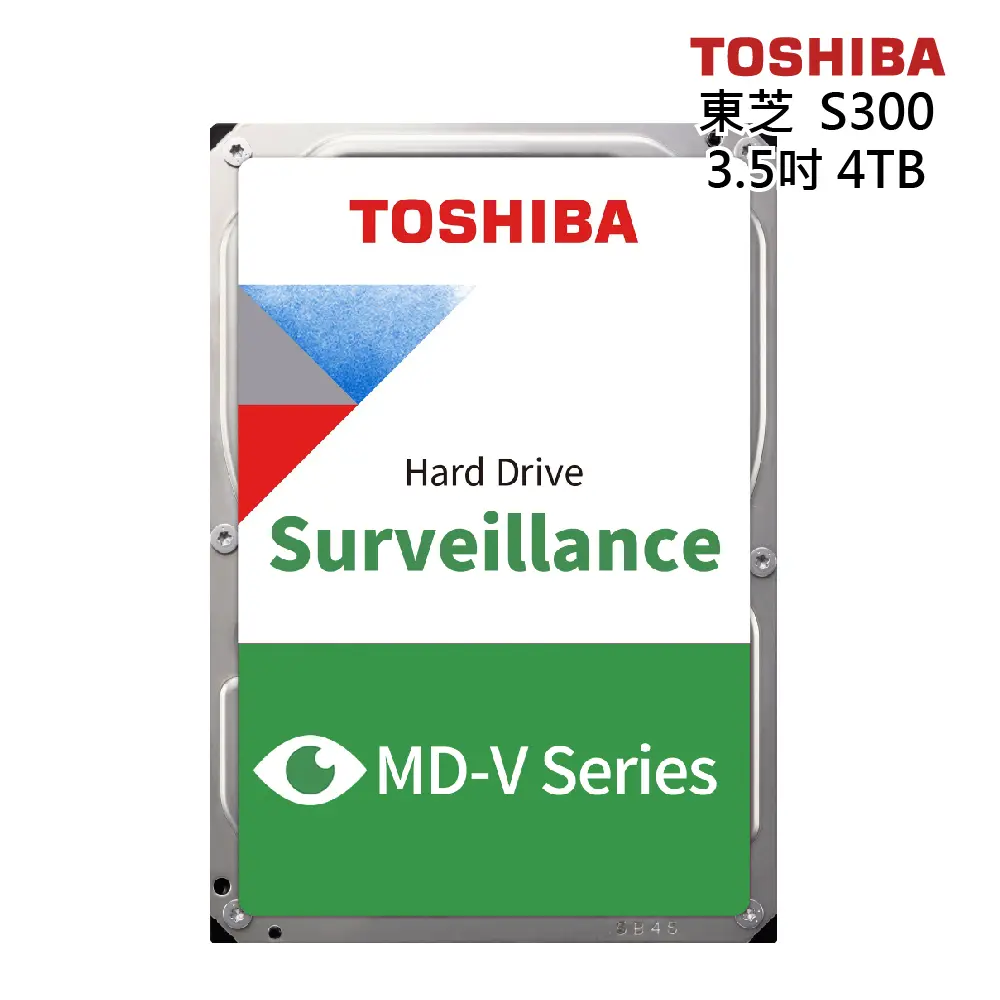 TOSHIBA 東芝 S300 4TB 3.5吋AV影音監控硬碟(HDWT840UZSVA)
