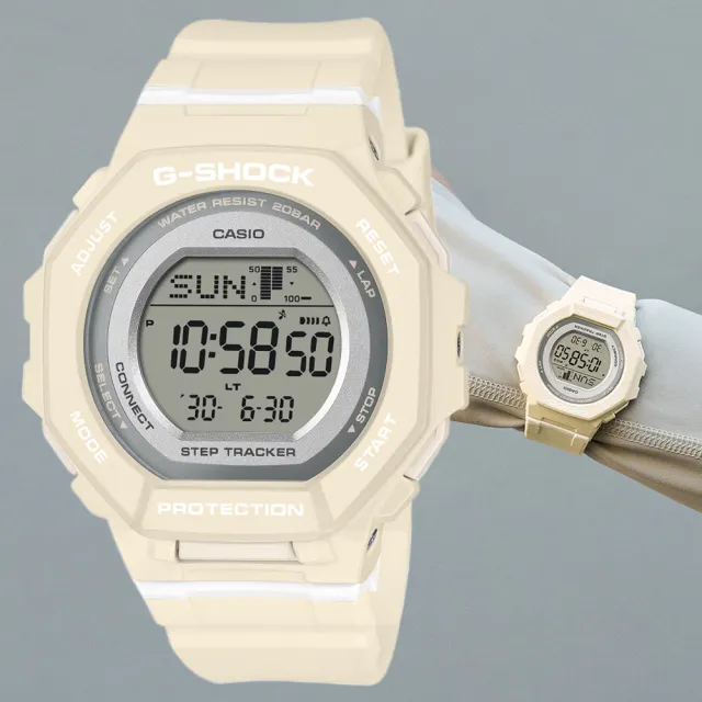 【CASIO】G-SHOCK WOMEN 藍芽連線 計步運動腕錶 (GMD-B300-7)