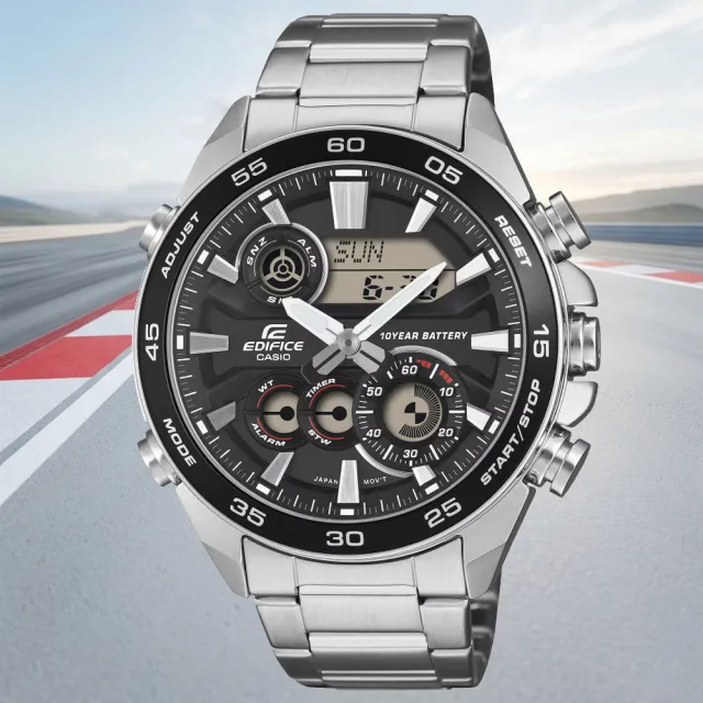 【CASIO】EDIFICE 長效電池壽命 賽車風格 計時腕錶(ERA-130D-1A)