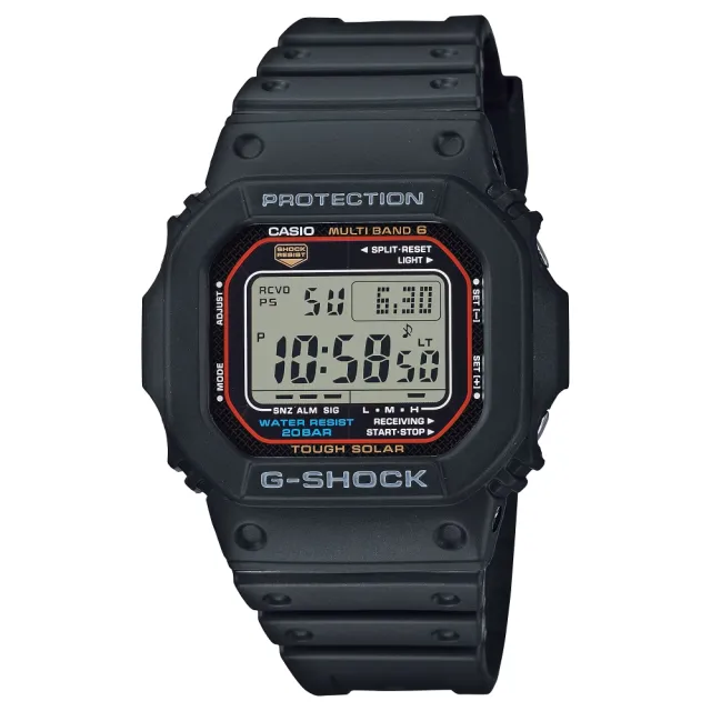 【CASIO】G-SHOCK 5600系列 經典復古 太陽能電子手錶 GW-M5610U-1