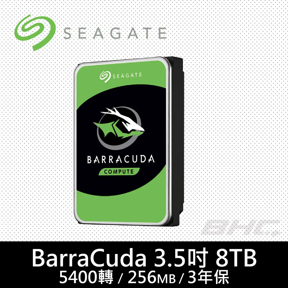Seagate 希捷 BarraCuda 8TB 3.5吋內接式硬碟(ST8000DM004)