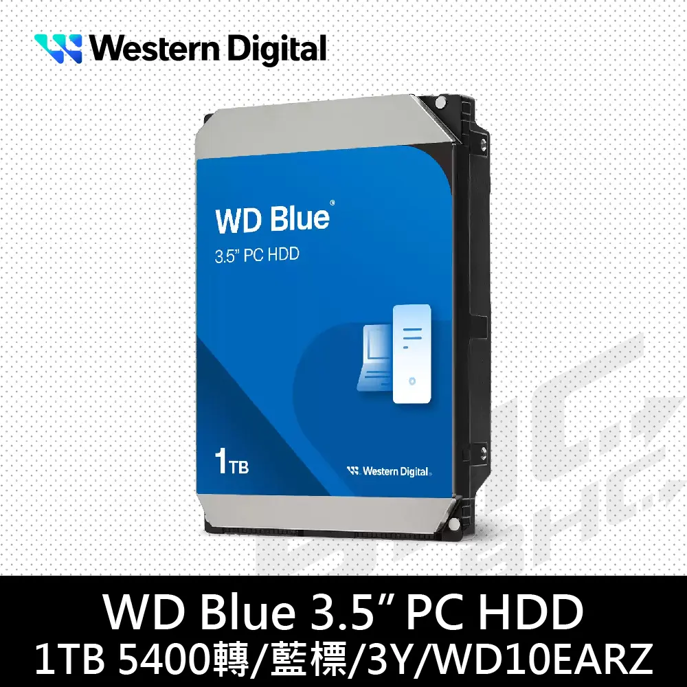 WD 威騰 1TB 3.5吋內接式硬碟(WD10EARZ)