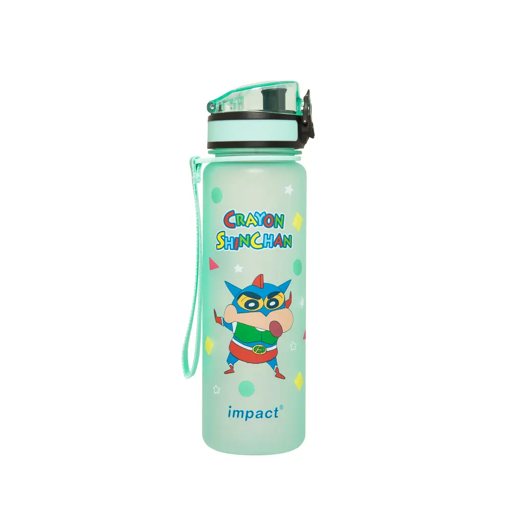 IMPACT怡寶 聯名款 彈蓋兒童 水壺 水瓶 (350ml)&(500ml) 寶可夢 蜘蛛人 海賊王#蠟筆小新 500ml-蠟筆小新 500ml