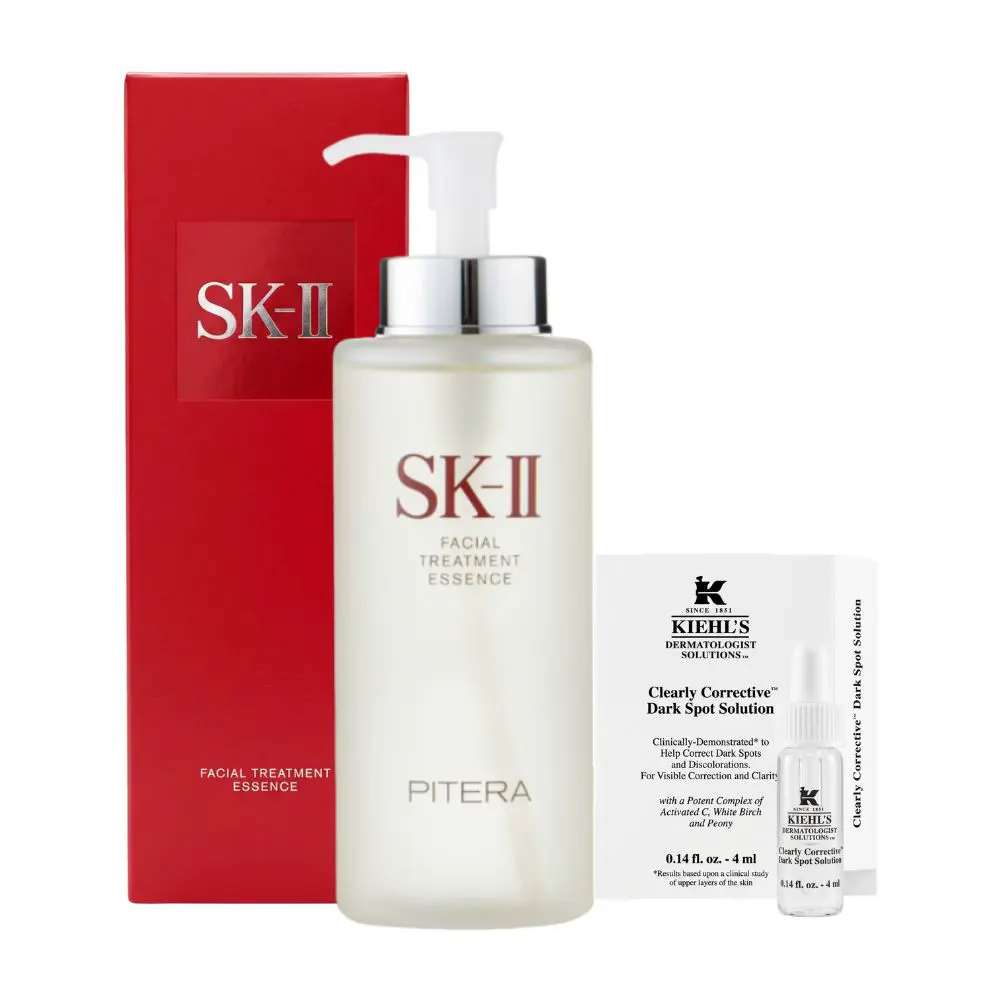 【SK-II】新版 青春露 330ml+【契爾氏】鐳射極淨白淡斑精華4ml 公司貨 神仙水