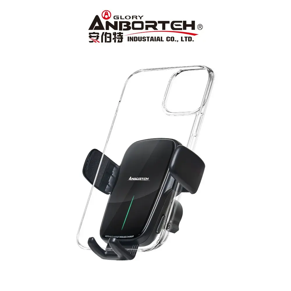 【安伯特】AI感應聯動無線充電手機架 (車用手機架 汽車手機架 車載支架)#旋鈕CD口-旋鈕CD口
