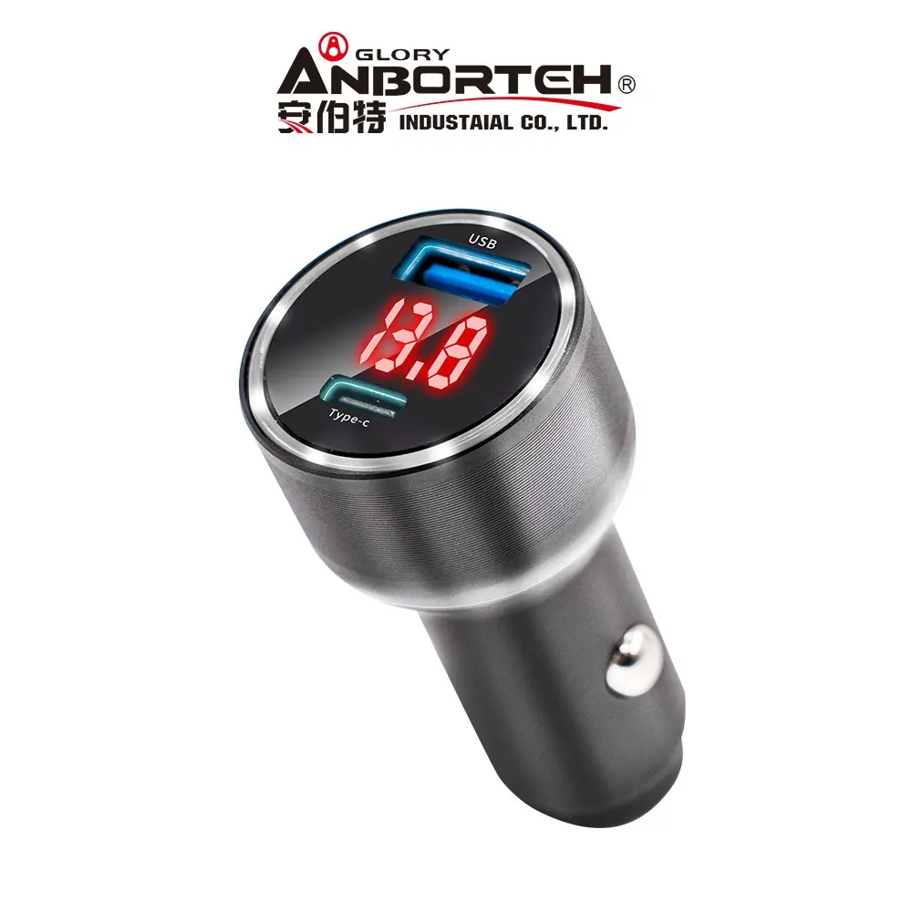 【安伯特】酷電大師 95W鋁合金快充車充PD+QC3.0 (國家認證 一年保固) R3D197