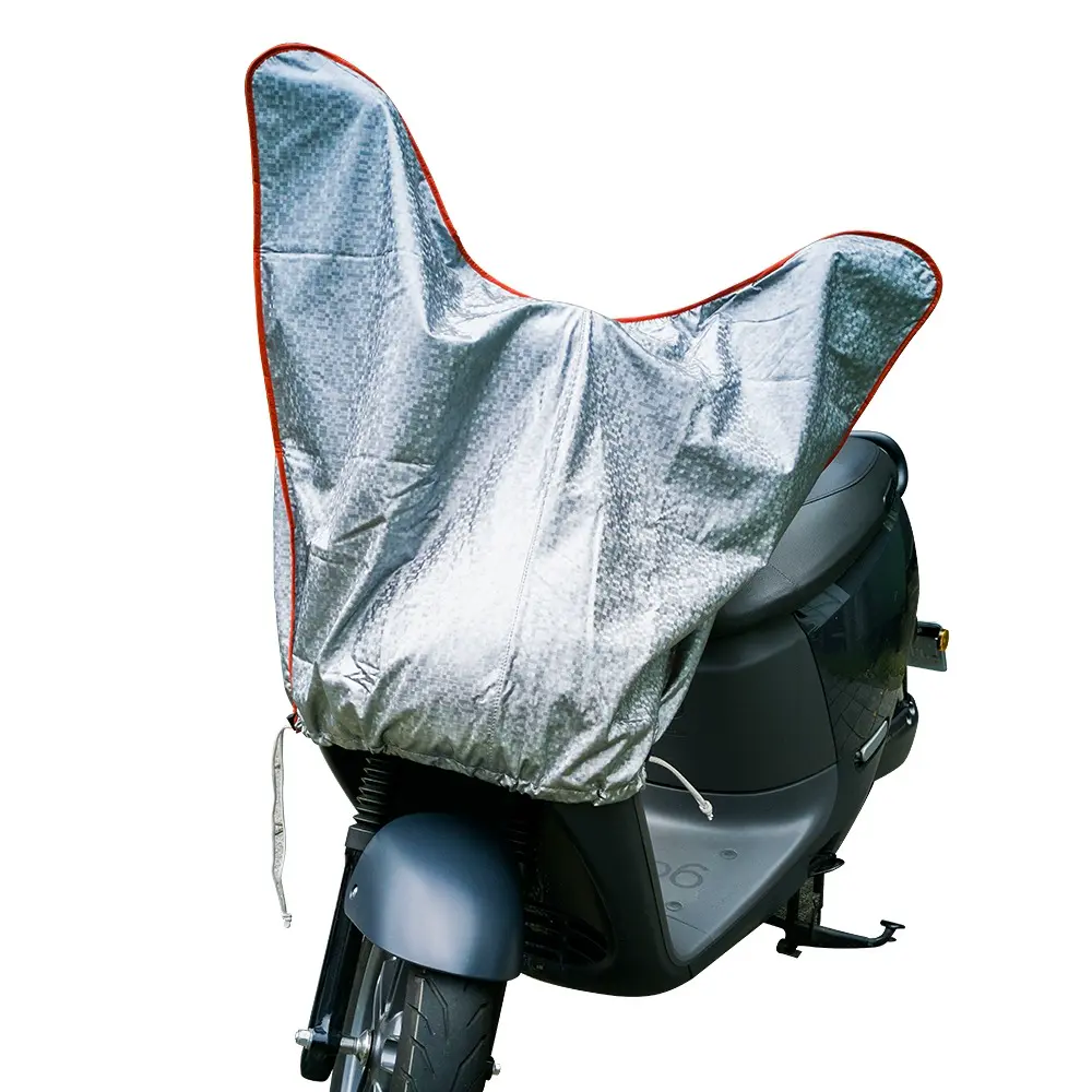 【風之守護】機車龍頭罩(加長加厚3D銀格紋款) 適用Gogoro與50cc-125cc各式機車 防曬 防塵 防水