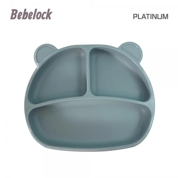 【BeBeLock】吸附型重磅餐盤-夜月灰