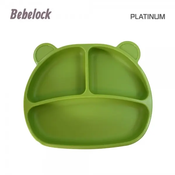 【BeBeLock】吸附型重磅餐盤-碧湖綠