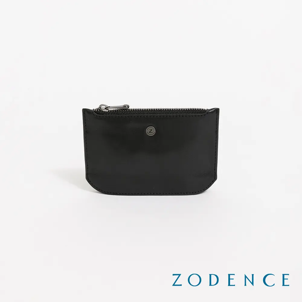 【Uniarts】ZODENCE CRAFTSLIM進口真皮超薄零錢包-多色#黑-黑
