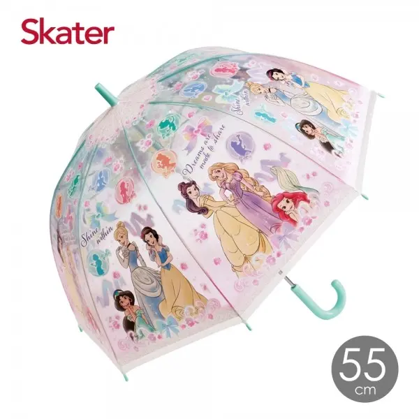 【Skater】透明蘑菇傘(55cm)迪士尼公主