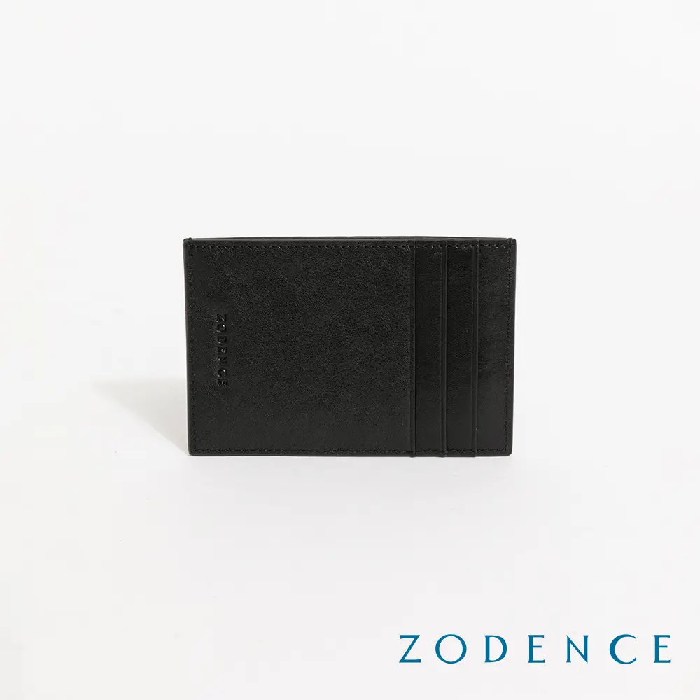 【Uniarts】ZODENCE CRAFTZEAL進口真皮中性編織卡片夾-多色#經典黑-經典黑