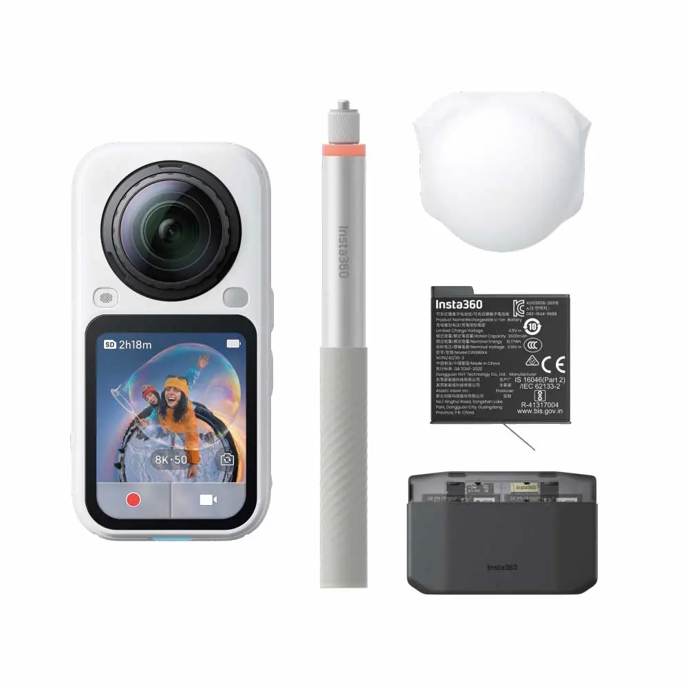 Insta360 X6 8K全景運動相機 萬能套裝 #月光白-月光白,不加購