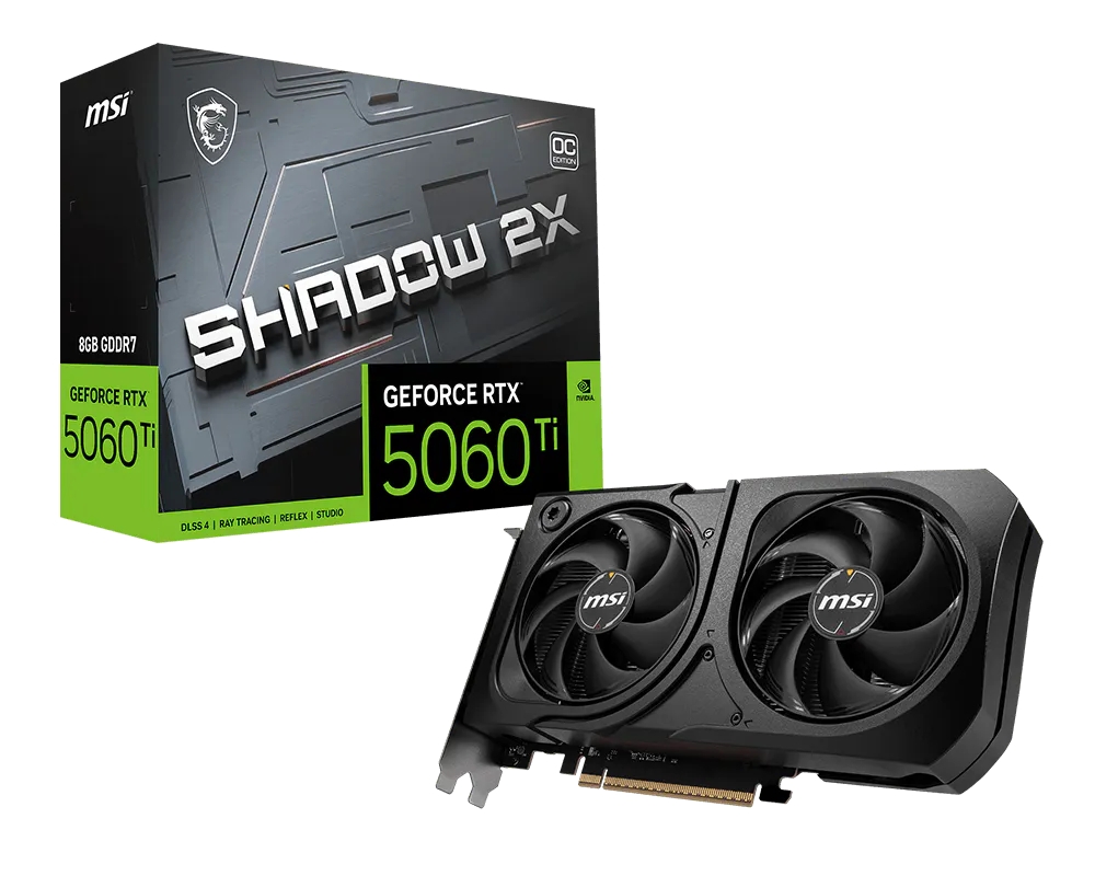 MSI微星 RTX 5060Ti 8G SHADOW 2X OC PLUS 顯示卡