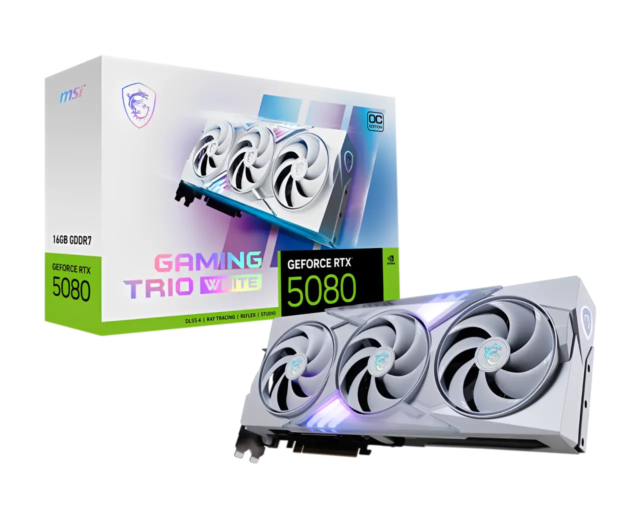 MSI微星 RTX 5080 16G GAMING TRIO OC WHITE 顯示卡
