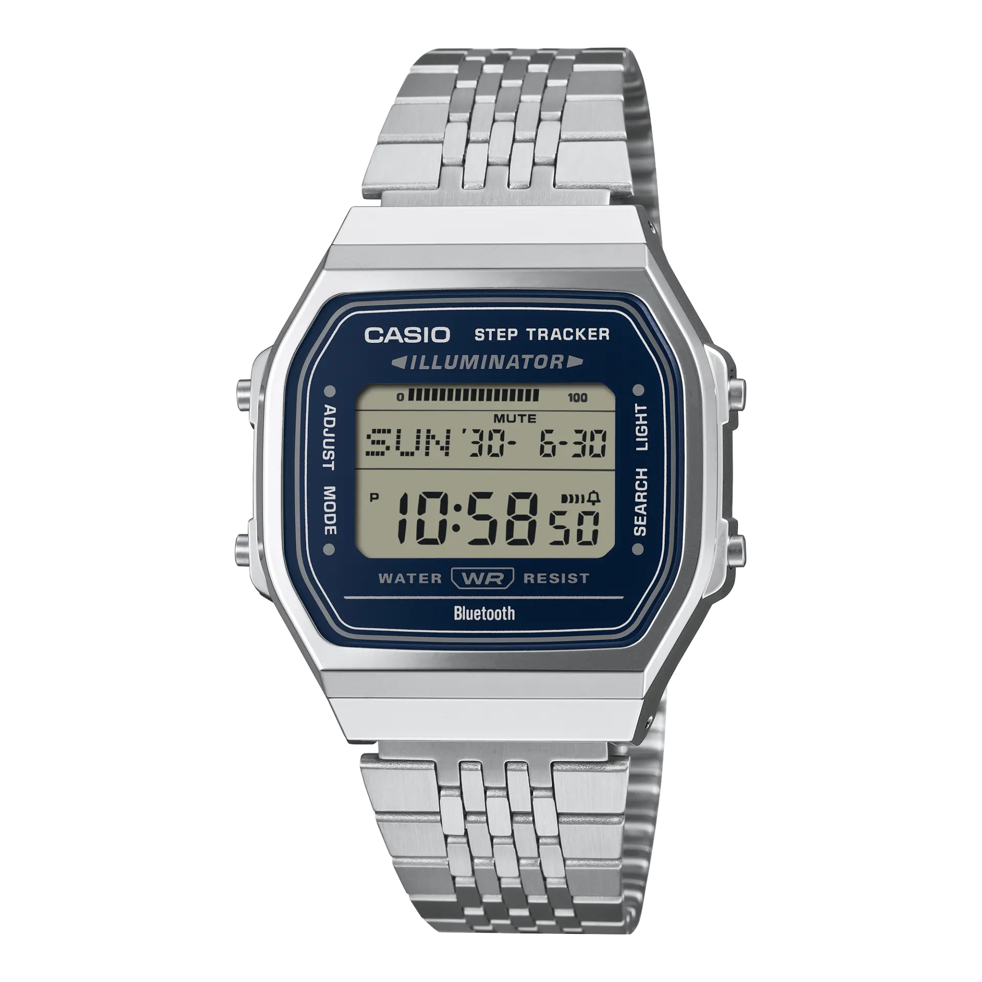 【CASIO 卡西歐】藍芽計步復古電子錶 ABL-100WE-2A