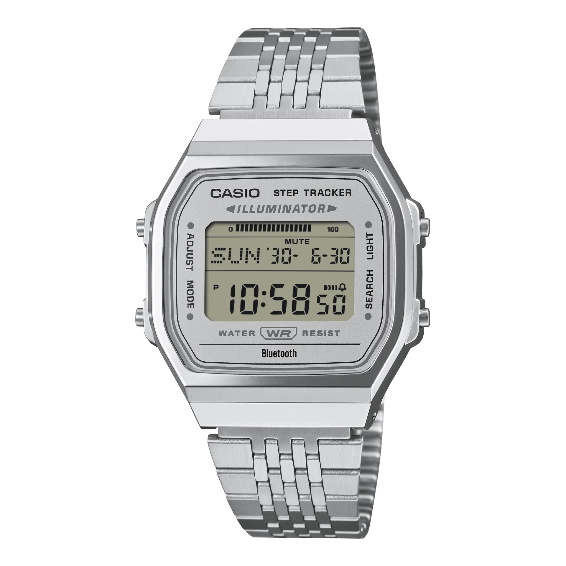 【CASIO 卡西歐】藍芽計步復古電子錶 ABL-100WE-7A