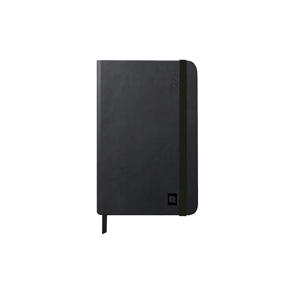 法國 RHODIA《2027 WebPlanner 手帳》A6 size / 週間直式#黑色-黑色