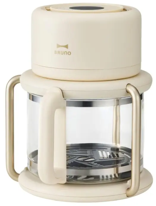 BRUNO 玻璃氣炸鍋 BOE122 無油氣炸鍋 家用無油台式氣炸鍋 日本版本-BOE122 象牙白