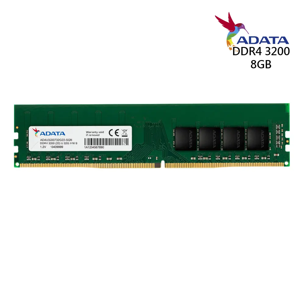 ADATA 威剛 8GB DDR4 3200 桌上型記憶體