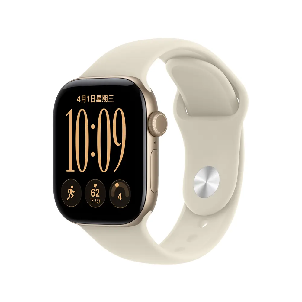 (預購) Apple 蘋果 Watch S12 GPS 46mm-淺金色錶殼-沙色錶帶,S/M