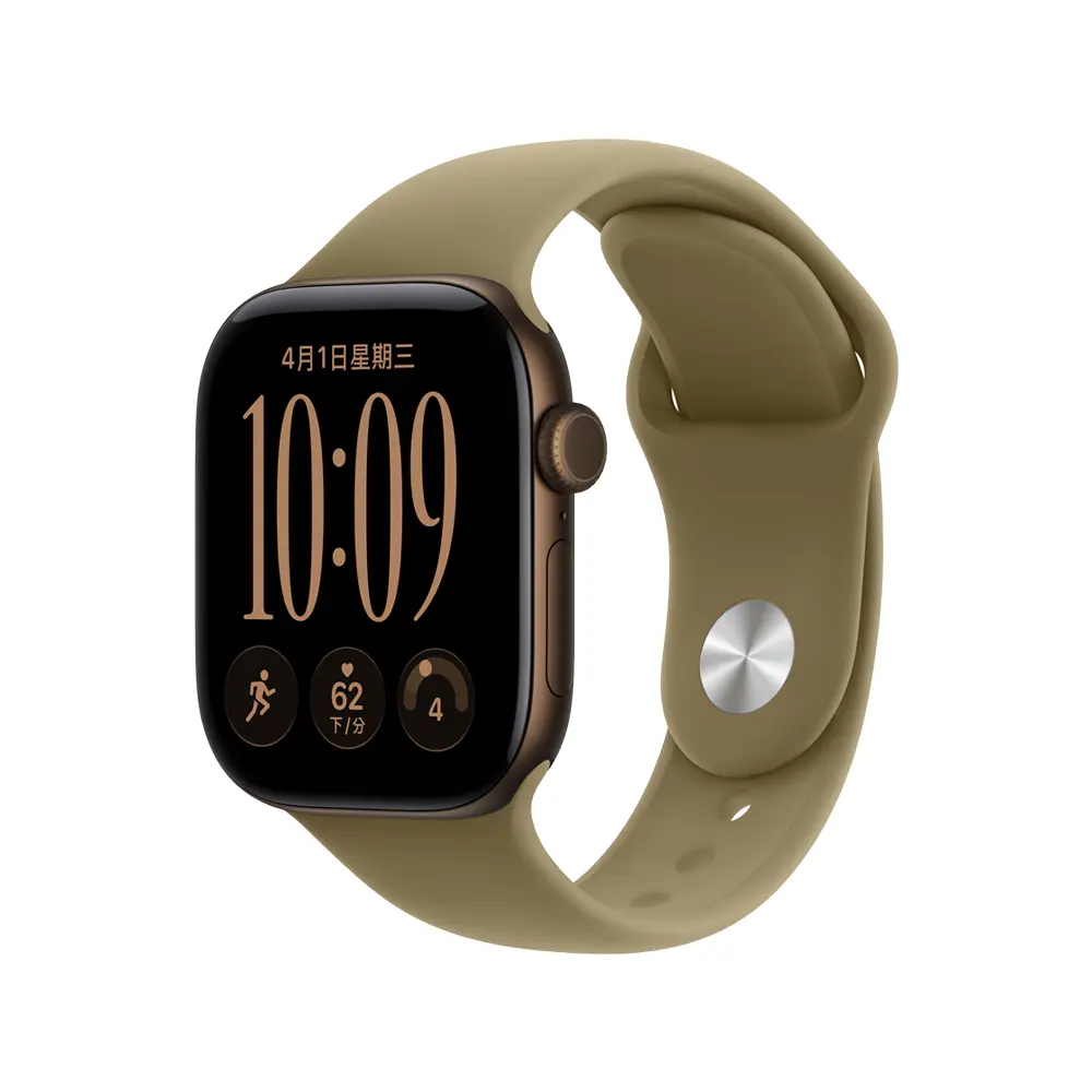 (預購) Apple 蘋果 Watch S12 GPS 46mm-深古銅色錶殼-橄欖色錶帶,M/L