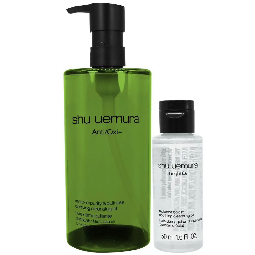 【即期品】shu uemura 植村秀 抹茶精萃潔顏油(450ml效期2027.11)+酒粕活酵淨亮潔顏油(50ml)(正貨)