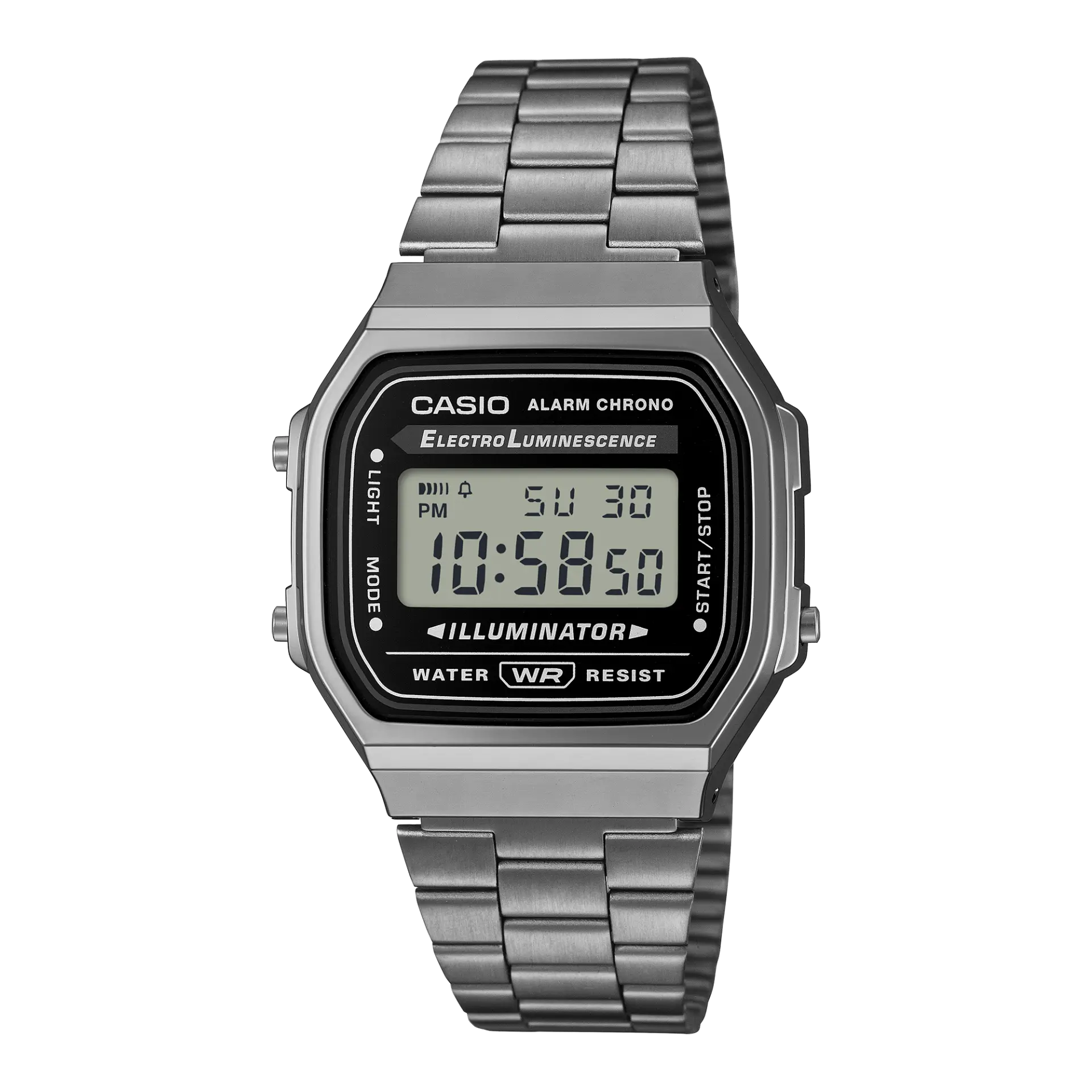 【CASIO 卡西歐】復古時尚灰經典方形電子錶 A168WGG-1A