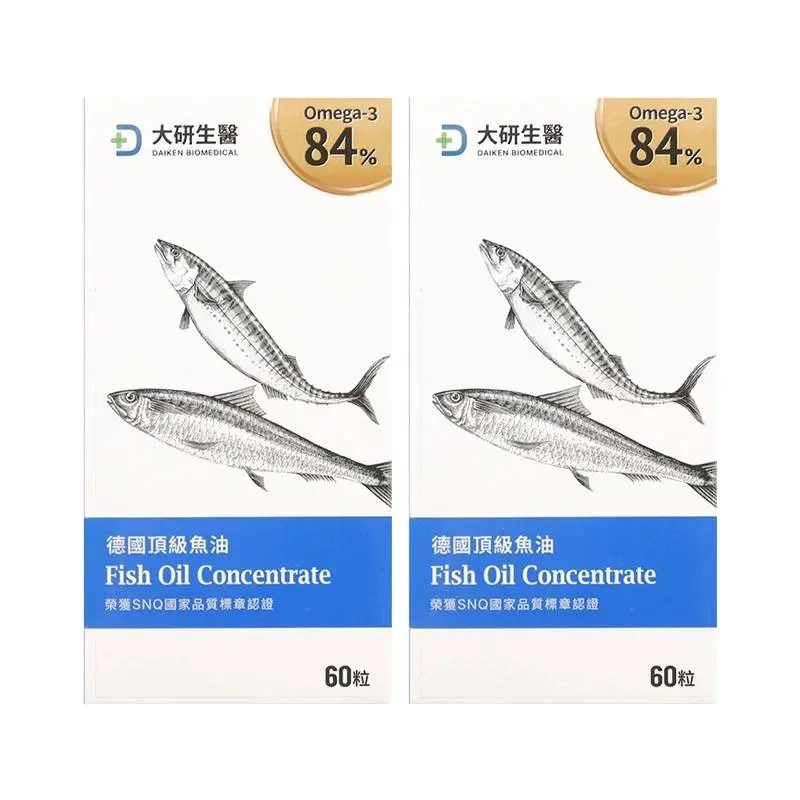 限時免運價↘大研生醫 德國頂級魚油2盒組($833/盒) (60粒/盒)