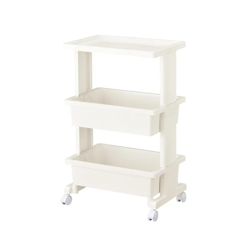 【日本JEJ ASTAGE】lisestyle TABLE WAGON 日製三層收納邊桌推車-DIY-多色可選