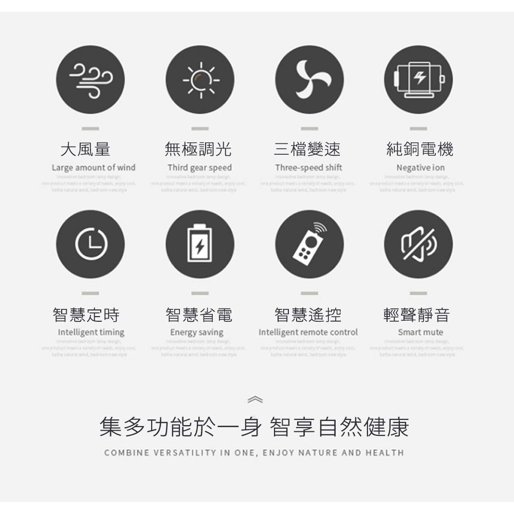 XINGMU 興沐臥室吸頂風扇燈LED吊扇燈六檔風速無極調光遠程遙控白色XM