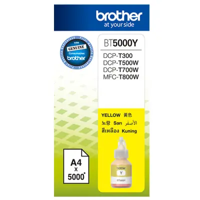 【Brother】BT5000Y 原廠黃色墨水