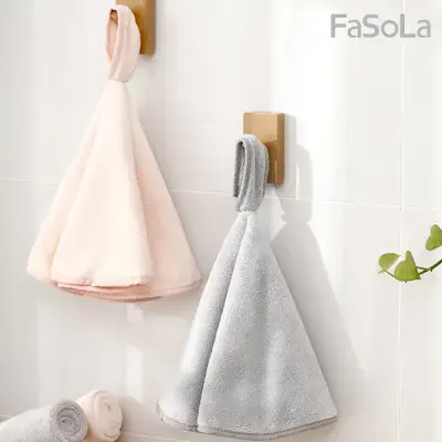 FaSoLa 一物多用可拆卸加厚雙面珊瑚絨吸水巾-粉色
