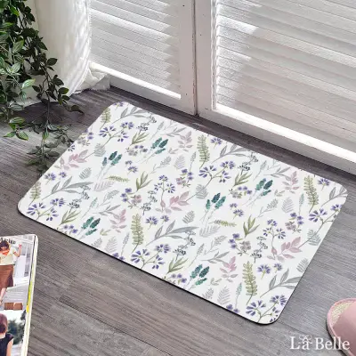【格蕾寢飾】義大利La Belle《芳草菲菲》抗菌可水洗軟式珪藻土強效吸水地墊 60*39CM BLA22001FF