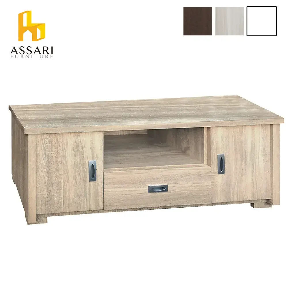 ASSARI-玩色雙門1抽4尺電視櫃(寬121*深41*高47cm)#雪松-雪松