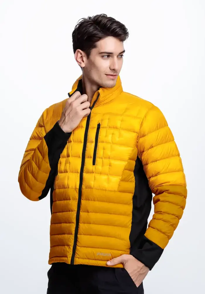 【JORDON橋登】男款漸層羽絨外套 2色-黃色,2L
