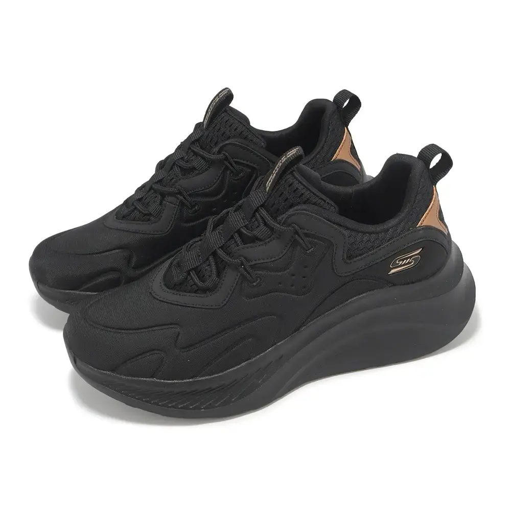 【SKECHERS】Bobs Chaos Hi 女 運動休閒鞋 舒適 增高 穿搭 黑 117513BBK-US 6