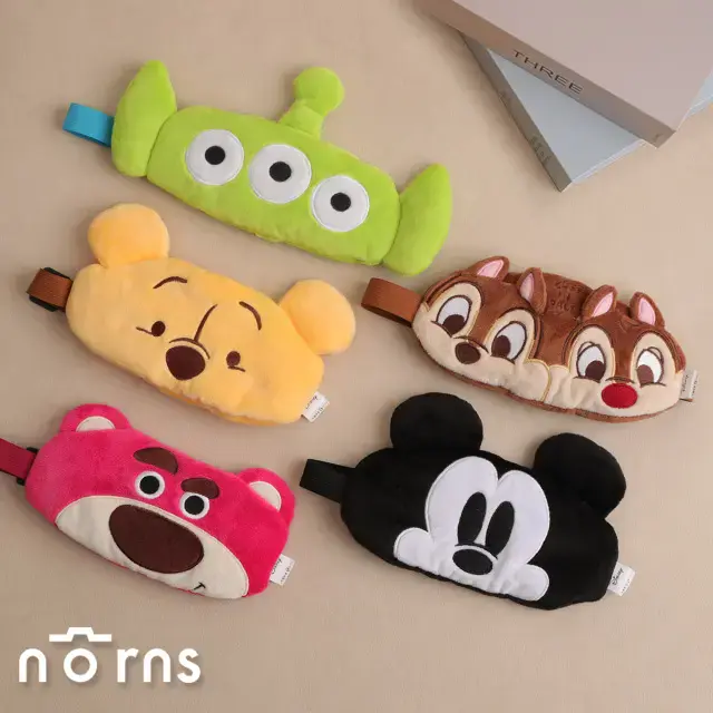 迪士尼絨毛立體眼罩-Norns Disney 米奇 小熊維尼 奇奇蒂蒂 史迪奇 旅行周邊遮光好眠眼罩#三眼怪-三眼怪