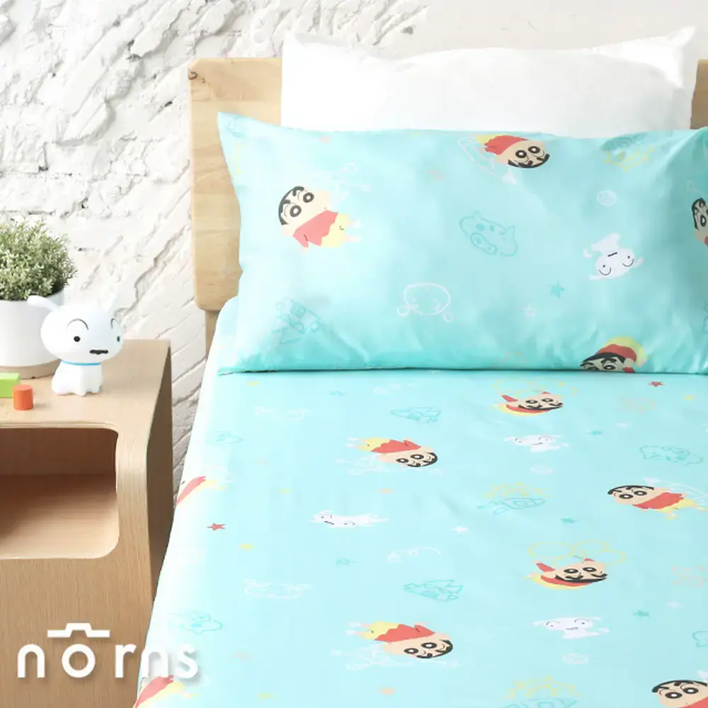 蠟筆小新塗鴉100%天絲寢具-Norns 蠟筆小新正版 Tencel天絲™萊賽爾纖維 寢具#床包枕套組 單人-A,1