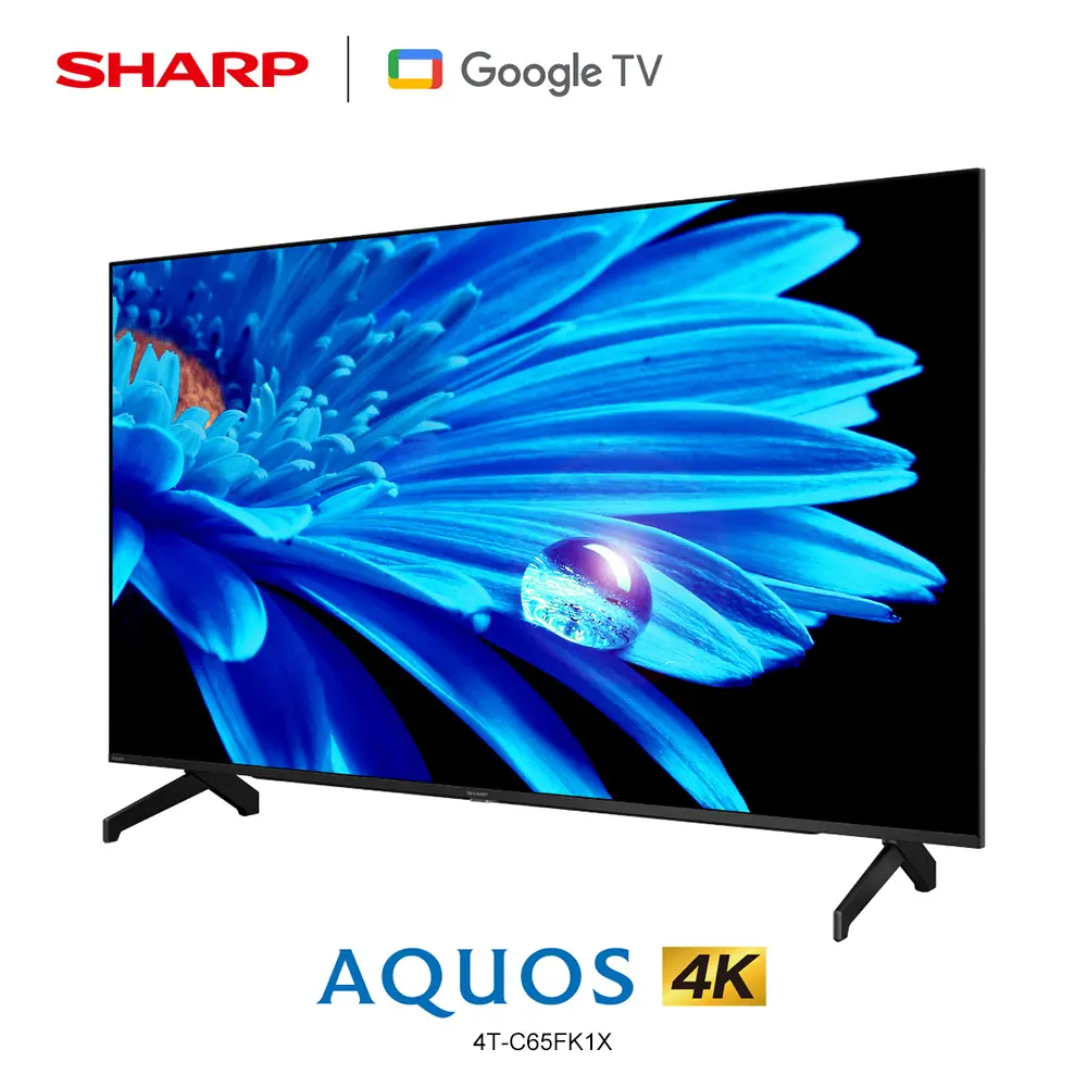 【SHARP 夏普】4T-C65FK1X 65吋 4K Google TV 液晶顯示器｜含基本安裝【福利品 外箱瑕疵】