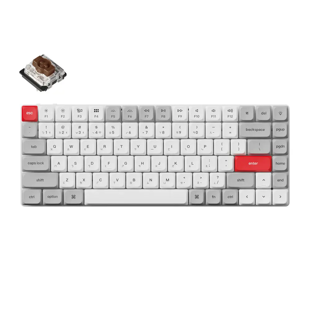 KEYCHRON】K3 Max QMK 無線機械鍵盤矮茶軸/白色｜Global Online