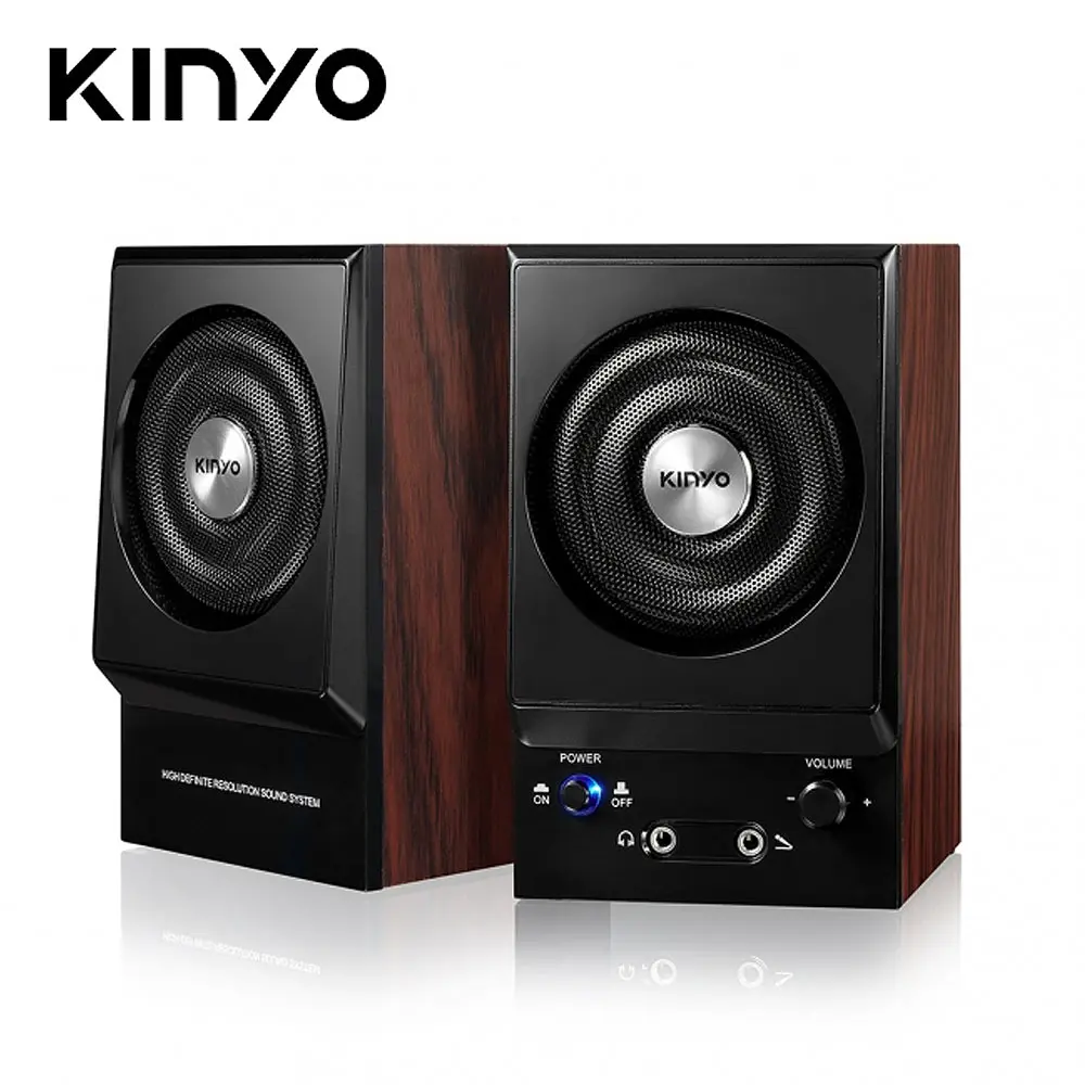 【KINYO】PS-2000 二件式木質喇叭