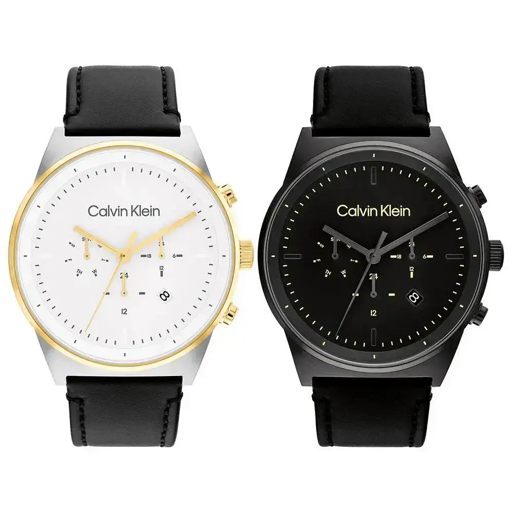 Calvin Klein CK 簡約三眼紳士腕錶44MM（C